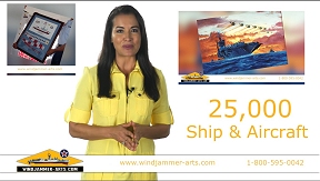 Youtube video about ship & aircraft prints for sale